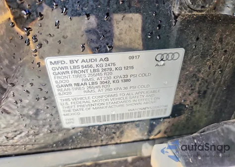 2018 Audi Q5 Prestige z USA, uszkodzony, nr VIN WA1CNAFY3J2057746